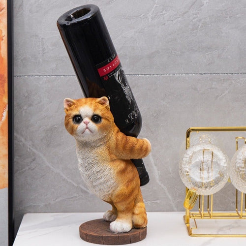 Cute Pussy Cat 3D Wine Holder - Peachymart