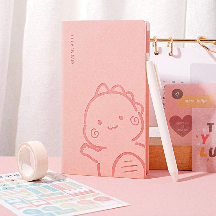 Kawaii Cartoon Animal Leather Cover Journal Notebook Sketchbook for Sc -  Peachymart