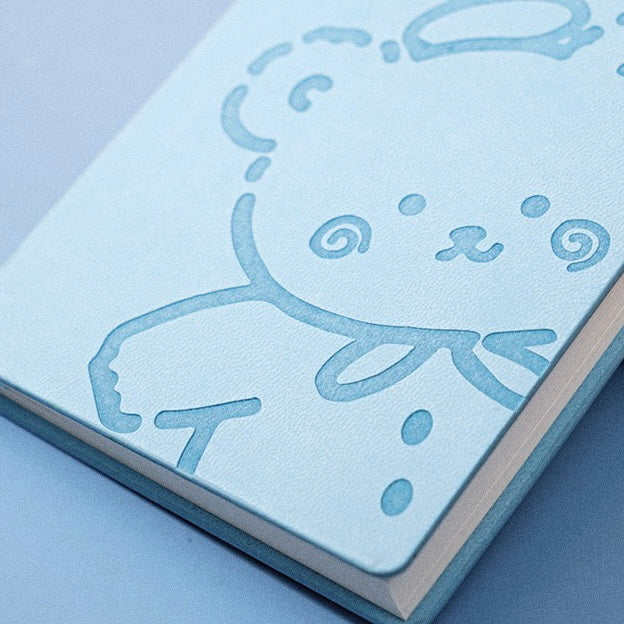 Kawaii Cartoon Animal Leather Cover Journal Notebook Sketchbook for Sc -  Peachymart