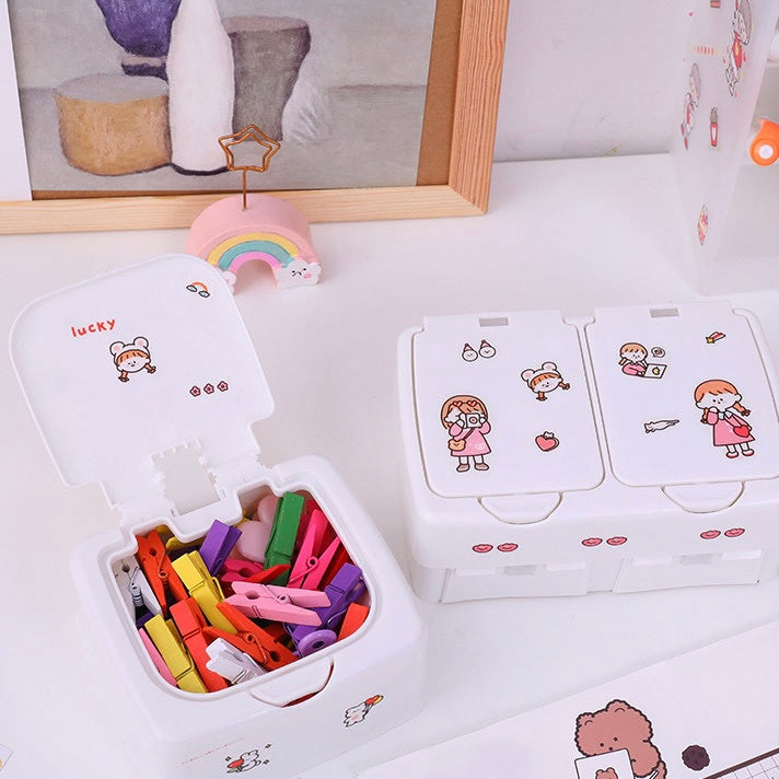 desktop organizer from carton adorable idea // cute organizer tutorial 