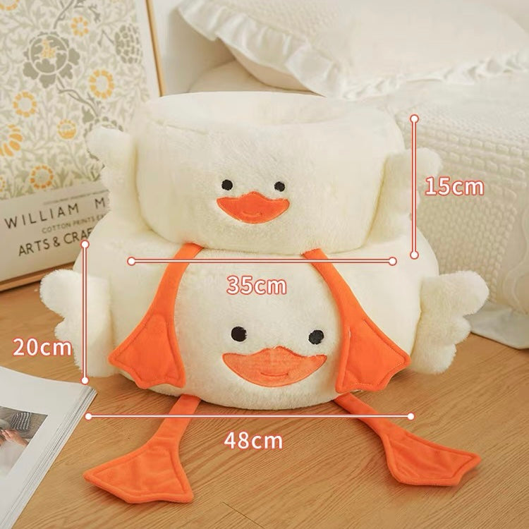 Kawaii Soft Stuffed Duckie Hanging Legs Seat Cushion Plush