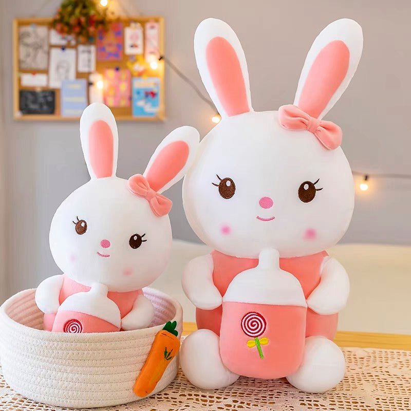 Kawaii Bling Bling Eyes Ribbon Bunny Rabbit Plush