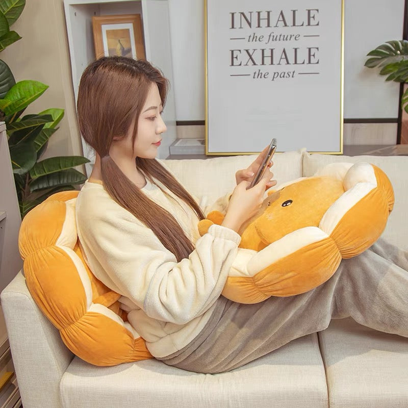 Tatami Cushion Back On One Floor Futon Cute Lazy - Temu