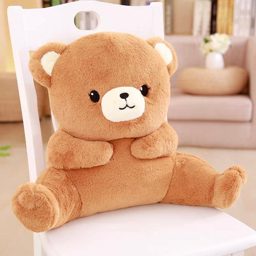 Cute Puffy Animal Hugging Back Rest Cushion Plush - Peachymart