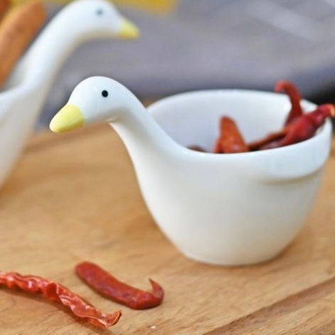 Ceramic Cute Duckling Bowl Small Sauce Bowl Seasoning Plate Snack