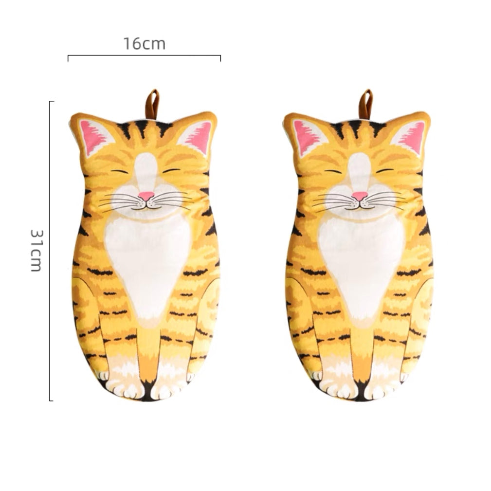 Cute Kawaii Cat Paw Heat Resistant Oven Mitts - Peachymart