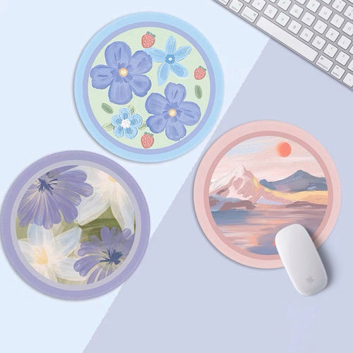Cute Water Colour Painting Scenery View Mouse Pad - Peachymart
