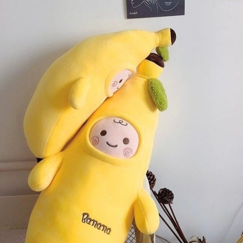Kawaii Banana Baby Long Plush Pillow - Peachymart