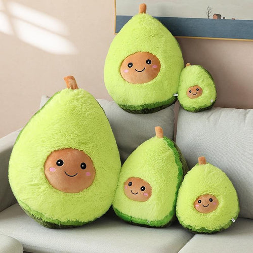 Cute Cartoon Avocado Stuffed Toy Plushy Cushion - Peachymart