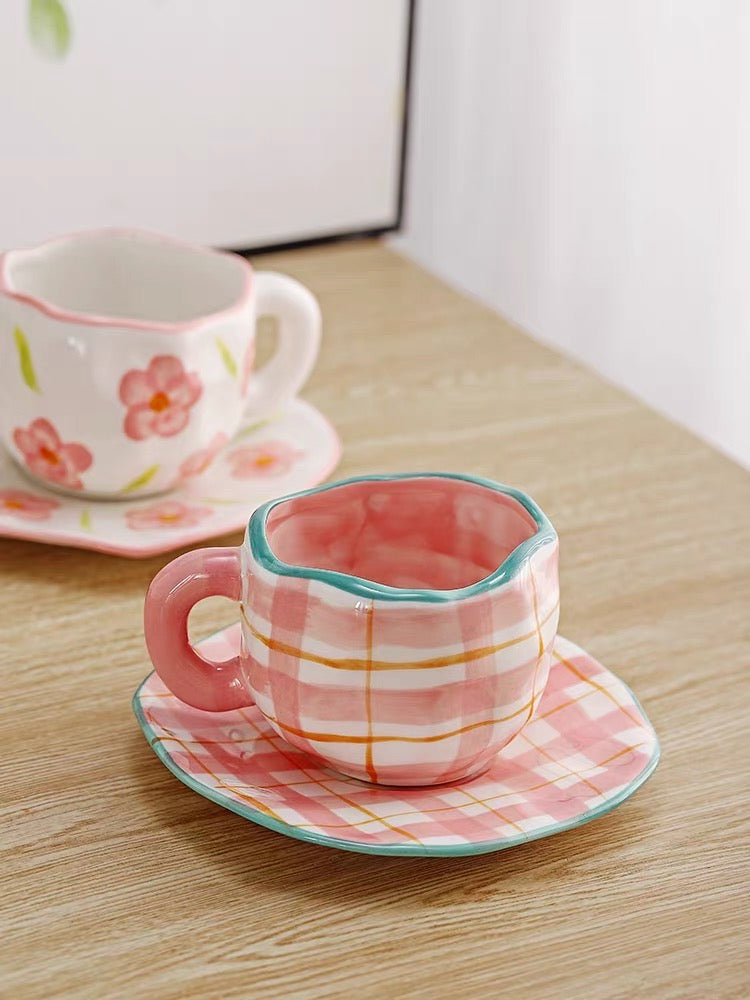 Cute Aesthetic Solid Color Ceramic Teacup/ Coffee Cup/ Mug