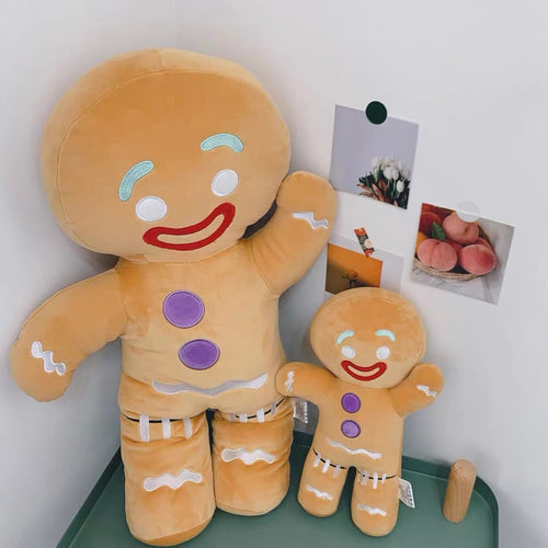 Cute Gingerbread Man Cushion Doll Plushy - Peachymart